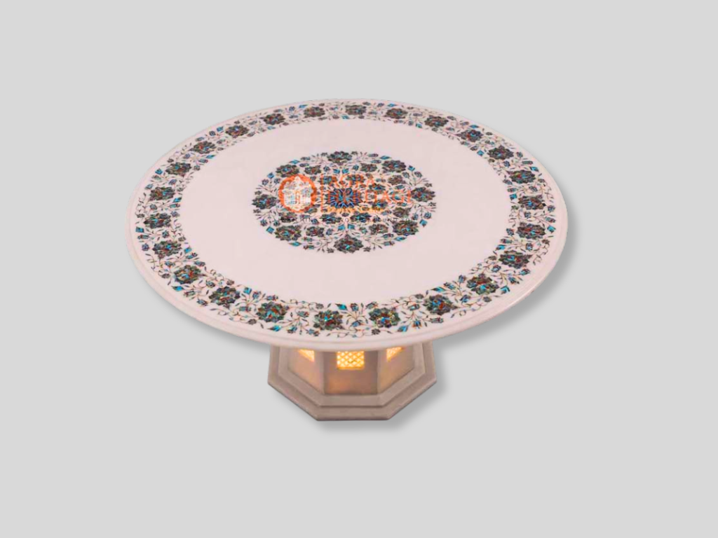 Marble Coffee Top Table Pauashell Fine Floral Patio Décor